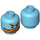 LEGO Medium azuurblauw Sandy Minifigure Hoofd (Verzonken Solid Stud) (3626 / 81159)
