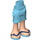 LEGO Mittleres Azure Skirt mit Seite Wrinkles mit Blau Sandals (11407 / 35566)