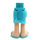 LEGO Mittleres Azure Skirt mit Seite Wrinkles mit Blau Sandals (11407 / 35566)