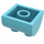 LEGO Medium azuurblauw Helling 2 x 2 Gebogen met 2 Studs Aan Top (30165)