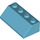 LEGO Medium azuurblauw Helling 2 x 4 (45°) met ruw oppervlak (3037)
