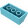 LEGO Mittleres Azure Steigung 2 x 4 (45°) mit rauer Oberfläche (3037)