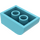 LEGO Medium azuurblauw Helling Steen 2 x 3 met Gebogen bovenkant (6215)