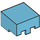 LEGO Medium azuurblauw Vierkant Helm (19730 / 34091)