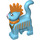 LEGO Mittleres Azure Standing Katze mit Mohawk und Sunglasses (79574)