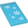 LEGO Medium Azure Tile 2 x 4 with Bedspread with Snowflakes Sticker (87079)