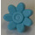 LEGO Medium azuurblauw Trolls 7 Bloemblaadje Bloem met Klein Pin