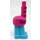 LEGO Medium Azure Trolls Giraffe Nederste Legeme med Dark Lyserød Torso med Magenta Striber (66208)