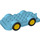 LEGO Azure moyen Wheelbase 4 x 8 avec Jaune roues (15319 / 24911)