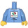 LEGO Medium Blue Airport worker with Octan Jacket Minifig Torso (973 / 76382)