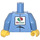 LEGO Mittelblau Airport worker mit Octan Jacket Minifig Torso (973 / 76382)