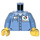 LEGO Bleu moyen Airport worker avec Octan Jacket Minifig Torse (973 / 76382)