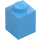 LEGO Mittelblau Stein 1 x 1 mit Milk Carton Label (Ein Glas Milch) (3005 / 73783)