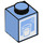 LEGO Mittelblau Backstein 1 x 1 mit Milk Carton Label (Ein Glas Milch) (3005 / 73783)