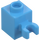 LEGO Medium Blue Brick 1 x 1 with Vertical Clip (Open &#039;O&#039; Clip, Hollow Stud) (60475 / 65460)