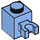 LEGO Bleu moyen Brique 1 x 1 avec Verticale Agrafe (Clip ouvert en O, goujon creux) (60475 / 65460)