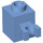 LEGO Medium Blue Brick 1 x 1 with Vertical Clip (&#039;U&#039; Clip, Solid Stud) (30241 / 60475)