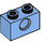 LEGO Medium blauw Steen 1 x 2 met Gat (3700)