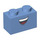 LEGO Medium blauw Steen 1 x 2 met smile met Top Tanden met buis aan de onderzijde (3004 / 94872)