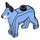 LEGO Medium blauw Hond - Alsatian met Zwart Oren en Wit Facial Haar (36615 / 92586)