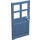 LEGO Mittelblau Tür 1 x 4 x 6 mit 4 Panes und Stud Griff (60623)