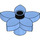 LEGO Mittelblau Duplo Blume mit 5 Angular Blütenblätter (6510 / 52639)
