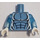 LEGO Medium Blue Electro Minifig Torso with Transparent Medium Blue Arms and White Hands (18011 / 20075)