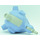 LEGO Medium Blue Galidor Head Siktari with Gray Bump, Brown Goggles, and Gray Pin