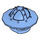 LEGO Medium blauw Helm met Chin Bewaker en Broad Brim (15583 / 30273)