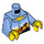 LEGO Medium Blue Man in Hawaiian Shirt Minifig Torso (973 / 76382)