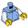 LEGO Mittelblau Man im Medium Blau Jacket Minifig Torso (973 / 76382)