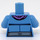 LEGO Medium Blue Minifig Jacket Torso with Purple Scarf  (973 / 76382)