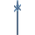 LEGO Medium Blue Minifig Spear with Four Side Blades (43899)