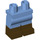 LEGO Mittelblau Minifigure Hüften und Beine mit Dark Brown Boots (3815 / 21019)