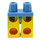LEGO Medium Blue Minifigure Hips and Legs with Surfer Shorts with Flowers (11068 / 12521)