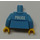 LEGO Mellanblå Minifigur Kropp Collared Skjorta med Button Pocket, Sheriff&#039;s Bricka, och Blå Tie (76382 / 88585)