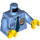 LEGO Bleu moyen Minifigure Torse Collared Shirt avec Button Pocket, Sheriff&#039;s Badge, et Bleu Tie (76382 / 88585)