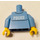 LEGO Medium Blue Minifigure Torso Collared Shirt with Button Pocket, Sheriff&#039;s Badge, and Blue Tie (76382 / 88585)