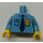 LEGO Medium Blue Minifigure Torso Collared Shirt with Button Pocket, Sheriff&#039;s Badge, and Blue Tie (76382 / 88585)