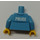 LEGO Bleu moyen Minifigure Torse Collared Shirt avec Button Pocket, Sheriff&#039;s Badge, et Bleu Tie (76382 / 88585)