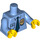 LEGO Mittelblau Minifigur Torso Collared Hemd mit Button Pocket, Sheriff&#039;s Abzeichen, und Blau Tie (76382 / 88585)