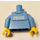 LEGO Medium blå Minifigur Overkropp Collared Skjorte med Button Pocket, Sheriff&#039;s Merke, og Blå Tie (76382 / 88585)