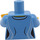 LEGO Mittelblau Minifigur Torso Polo Hemd mit Weiß Accents, Shell Halskette (973 / 76382)