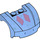 LEGO Bleu moyen Mudgard Bonnet 3 x 4 x 1.3 Incurvé avec Purple diamant Shapes (79483 / 98835)