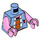 LEGO Mittelblau Pigsy Vest Torso over Striped Tank oben (973 / 76382)