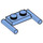 LEGO Medium blauw Plaat 1 x 2 met Handgrepen (Lage handgrepen) (3839)