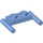 LEGO Mittelblau Platte 1 x 2 mit Griffe (Niedrige Griffe) (3839)