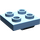 LEGO Mittelblau Platte 2 x 2 mit Loch ohne untere Kreuzstütze (2444)