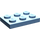 LEGO Bleu moyen assiette 2 x 3 (3021)