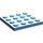 LEGO Medium blauw Plaat 4 x 4 (3031)